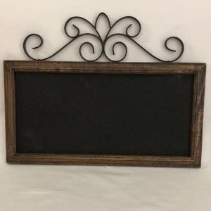 Wrought Iron Decorative Chalkboard